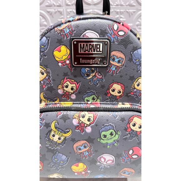 Disney x Loungefly Marvel Chibi Heroes Villains Mini Backpack NWT main image 4